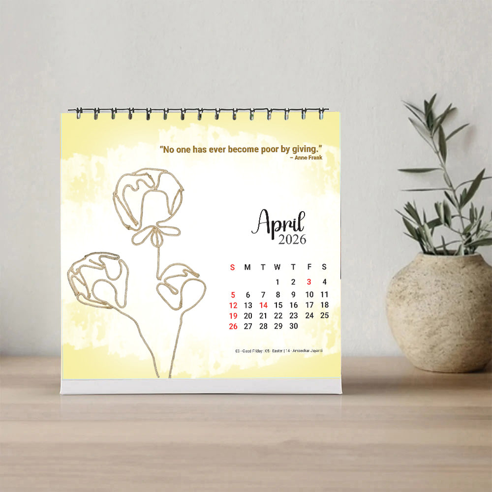 Support a Blind Artist & Get a Desktop Calendar 2026 Free