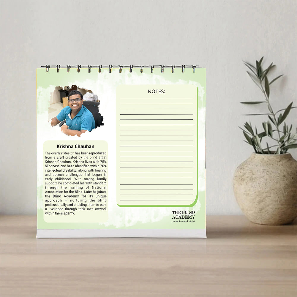 Support a Blind Artist & Get a Desktop Calendar 2026 Free